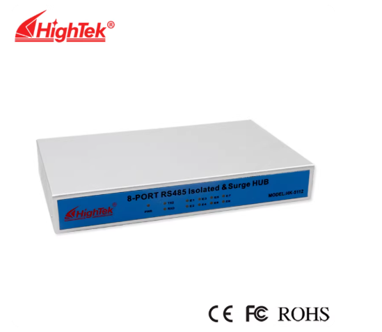 HK-5112 工业级RS485总线分割集线器，一路RS232/485-8路RS485，光电隔离、1500W防雷